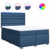 vidaXL Boxspringbett mit Matratze Blau 140x190 cm Stoff