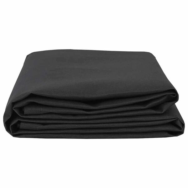 vidaXL Markisenersatz Schwarz 1000 x 160 cm Polyesterleinwand