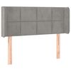 vidaXL Kopfteil mit Ohren Hellgrau 103x16x78/88 cm Samt