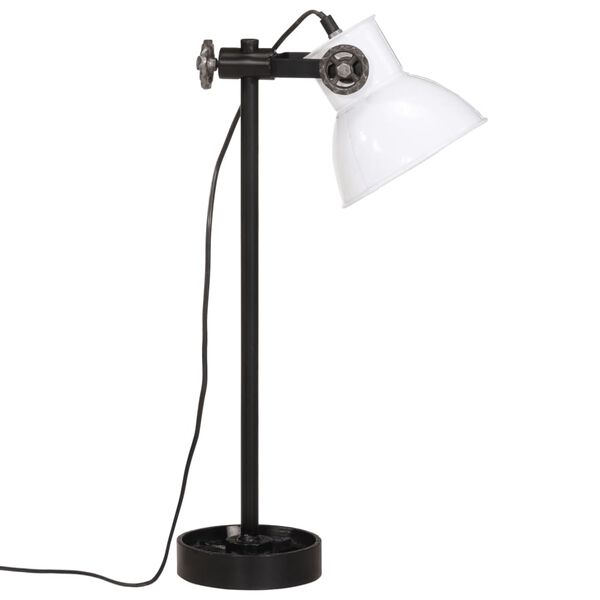 vidaXL Schreibtischlampe 25 W Wei&szlig; 15x15x55 cm E27