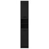 vidaXL Badschrank Schwarz 32x34x188,5 cm Holzwerkstoff