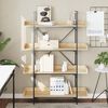 vidaXL B&uuml;cherregal 4 B&ouml;den Sonoma-Eiche 100x33x145,5 cm Holzwerkstoff
