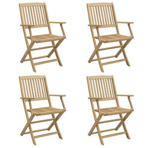vidaXL Gartenst&uuml;hle 4 Stk. Klappbar 54x61x88 cm Massivholz Akazie