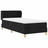 vidaXL Boxspringbett mit Matratze Schwarz 80 x 200 cm Stoff