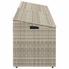 vidaXL Garten-Auflagenbox Hellgrau 220x50x58 cm Poly Rattan