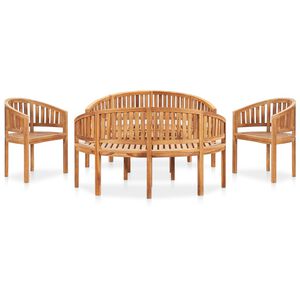 vidaXL 5-tlg. Garten-Lounge-Set Massivholz Teak