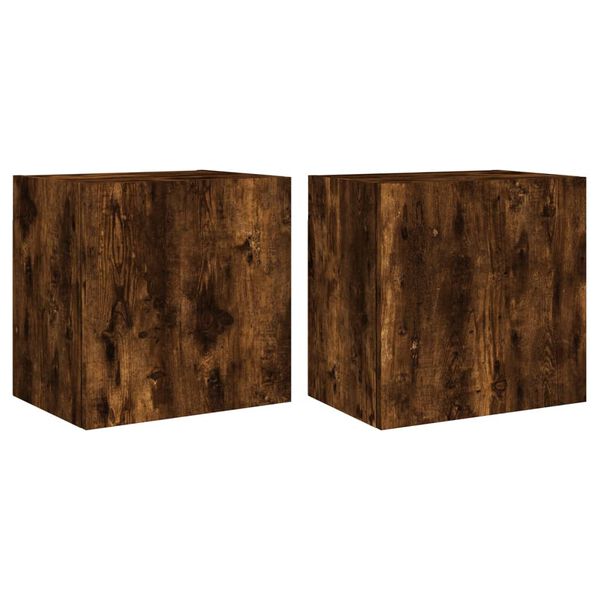 vidaXL TV-Wandschr&auml;nke 2 Stk. R&auml;uchereiche 40,5x30x40 cm Holzwerkstoff