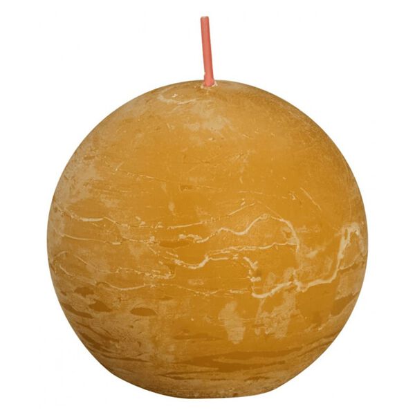 Bolsius Rustikale Kugelkerzen Shine 6 Stk. 76x71 mm Honiggelb