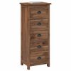 vidaXL Kommode mit Schubladen Braun 45 x 35 x 110 cm Massivholz Teak