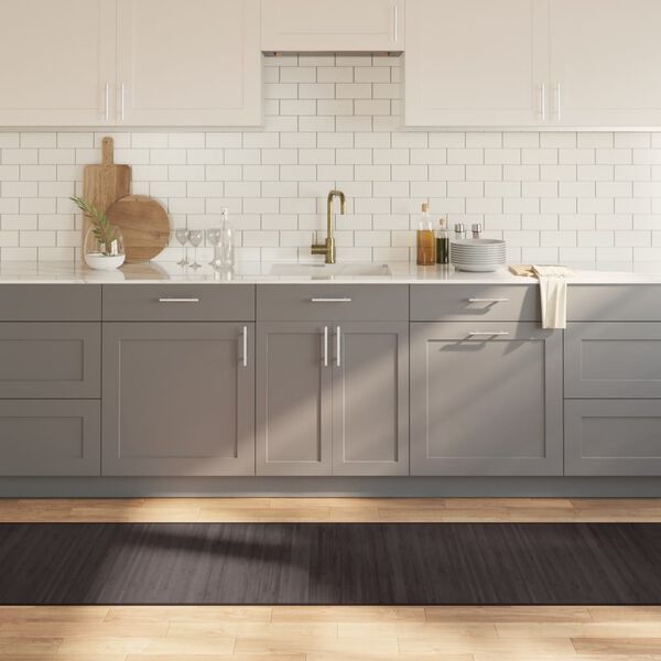 vidaXL Teppich Rechteckig Dunkelbraun 70x300 cm Bambus