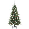 vidaXL K&uuml;nstlicher klappbarer Weihnachtsbaum Gr&uuml;n 150 cm PE und PVC