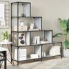 vidaXL B&uuml;cherregal 4 Etagen Grau Sonoma 139x33,5x149 cm Holzwerkstoff
