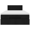 vidaXL Ottoman-Bett mit Matratze Schwarz 120x200 cm Stoff