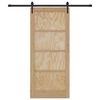vidaXL Schiebet&uuml;r ORKDAL Braun 86 x 198,5 cm Massives Kiefernholz