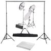 vidaXL Fotostudio-Set mit Lampen-Set und Hintergrund