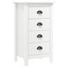 vidaXL Sideboard Hill Wei&szlig; 46x35x80 cm Massivholz Kiefer