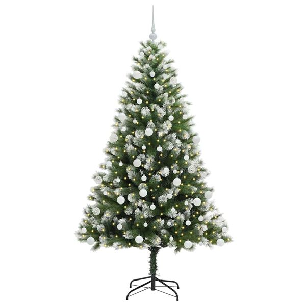 vidaXL K&uuml;nstlicher schwenkbarer Weihnachtsbaum mit flockigem Schnee