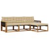 vidaXL Outdoor-Sofagarnitur 4 Stk. Natur und Beige