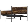 vidaXL Metallbett ohne Matratze R&auml;uchereiche 107x203 cm