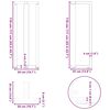 vidaXL Bartischbeine T-Form 2 Stk. Anthrazit 50x35x(110-111) cm Stahl