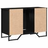 vidaXL Waschbeckenschrank mit T&uuml;r Schwarz Eichen-Optik 91 x 35 x 60 cm
