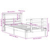 vidaXL Bettgestell mit Kopfteil ohne Matratze 90x200 cm