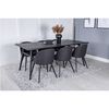 Venture Home Esszimmerst&uuml;hle 2 Stk. Samt Polyester Schwarz