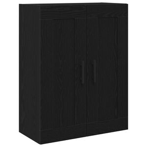vidaXL Wandmontierter Schrank Schwarz Eichen-Optik 69,5 x 34 x 90 cm
