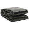 vidaXL Poolabdeckung Schwarz 300x200 cm PE