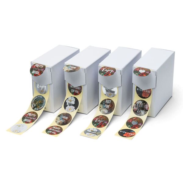 rillprint Geschenk-Aufkleber 250 Stk. x 4 Rollen Metallic