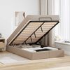vidaXL Bettgestell mit Matratze mit Matratze 2 pcs Hellbraun PVC