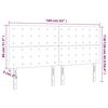 vidaXL LED Kopfteil Creme 160x5x118/128 cm Kunstleder
