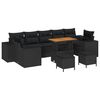vidaXL Garten-Sofa-Set 10 pcs Schwarz Poly-Rattan