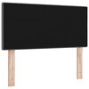 vidaXL LED Kopfteil mit LED-Lichtleisten Dunkelgrau 90 cm Polyester