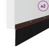 vidaXL Aufsteck T&uuml;rb&uuml;rstendichtungen 2 pcs Braun 100 cm