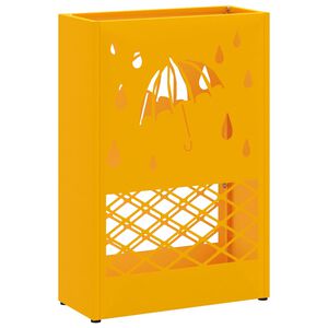 vidaXL Regenschirmst&auml;nder Senfgelb 28 x 12 x 41 cm Stahl