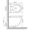 vidaXL Hänge-Toilette mit Unterputzspülkasten Keramik Schwarz