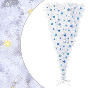 vidaXL K&uuml;nstlicher Weihnachtsbaum Wei&szlig; 210 cm PVC und Stahl