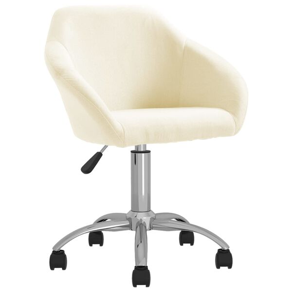 vidaXL Esszimmerstuhl Drehbar Creme Stoff