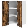 vidaXL H&auml;ngeschrank Ger&auml;ucherte Eiche und Wei&szlig; 57 x 57 x 80 cm