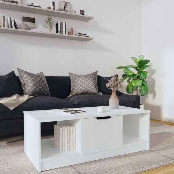 vidaXL Couchtisch Wei&szlig; 102x50x36 cm Holzwerkstoff