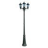 vidaXL Gartenlaterne 3-flammig 215 cm Dunkelgr&uuml;n/Schwarz Aluminium