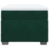vidaXL Boxspringbett mit Matratze Dunkelgr&uuml;n 90x190 cm Samt