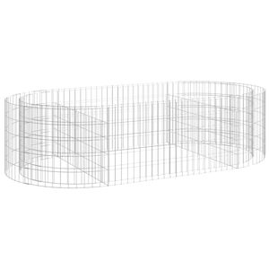 vidaXL Gabionen-Hochbeet Verzinktes Eisen 200x100x50 cm