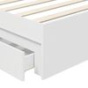 vidaXL Aufbewahrungsbett mit Kopfteil Wei&szlig; 90 x 190 cm Holzwerkstoff