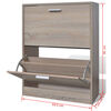vidaXL Schuhschrank Holz in Eichen-Optik mit 2 Schuhkippern