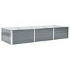 vidaXL Garten-Hochbeet Verzinkter Stahl 240x80x45 cm Grau