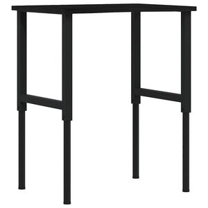 vidaXL Werkbank Dunkelbraun 80x60x(71,5-98) cm Massivholz Eiche