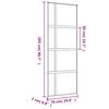 vidaXL Schiebet&uuml;r Golden 76x205 cm Matt ESG-Glas und Aluminium