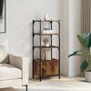 vidaXL B&uuml;cherregal 3 B&ouml;den R&auml;uchereiche 41x30x109,5 cm Holzwerkstoff